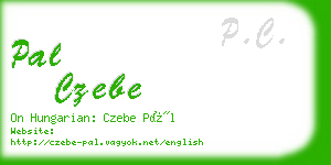 pal czebe business card